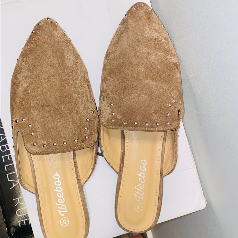 Beige flats
